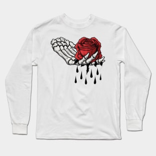 Skull Hand Flower Long Sleeve T-Shirt